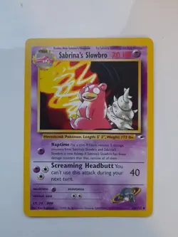 Sabrina's Slowbro 60/132 Gym Heroes Pokemon TCG Card WOTC - Image 1