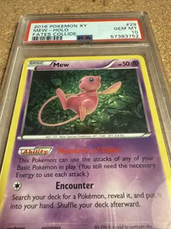 Pokemon TCG 2016 Pokemon XY Mew Holo Low Pop PSA 10 Fates Collide #29 Card - Image 2