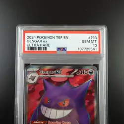 PSA 10 Gengar ex 193/162 Pokemon Temporal Forces Graded Card - Image 2