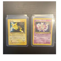 Pokemon Pikachu & Mewtwo Promo Cards Lot Kids WB First Movie 1999 English - Image 1