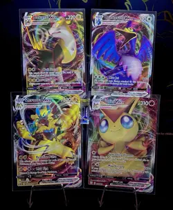 🫆Pokemon VMAX Holo Lot Boltund, Cramorant, Victini, Zeraora 4 Cards - Image 1