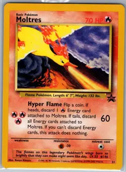 Moltres 21 Non Holo WoTC Promo - Pokemon Card - LP - Image 1