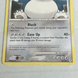 Snorlax 37/130 Diamond & Pearl Regular Rare Pokemon Card - Image 3