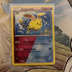 Pokemon TCG Azumarill Steam Siege 77/114 Regular Uncommon Card - Image 1