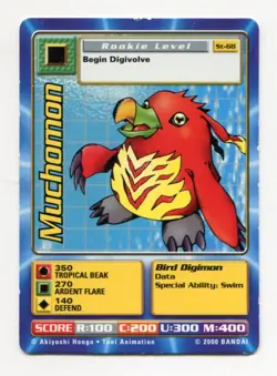 St-68 Muchomon Digimon Swedish Promo Card TCG Rare Digi-Battle Bandai PL - Image 1