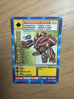 St-73 Guardromon Digimon Swedish Promo Card TCG Rare Digi-Battle Bandai Played - Image 3