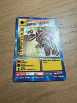 St-73 Guardromon Digimon Swedish Promo Card TCG Rare Digi-Battle Bandai Played - Image 4