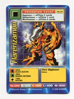 St-74 Flarerizamon Digimon Swedish Promo Card TCG Rare Digi-Battle Bandai PL - Image 1