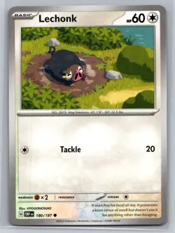 Lechonk #180/197 SV03: Obsidian Flames Common - Pokemon Cards G33 - Image 1