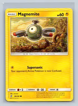 Magnemite #58/236 SM: Unified Minds Common - Pokemon Card D20 - Image 1