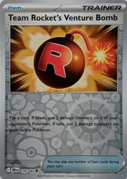 179/182 TEAM ROCKET'S VENTURE BOMB REVERSE HOLO DESTINED RIVALS POKEMON CARD - Image 1