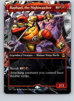 Magic Gathering Borderless Raphael the Nightwatcher Teenage Mutant Ninja Turtles - Image 1