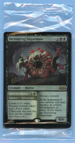 MTG: PreRelease Promo: Wilds of Eldraine: Devouring Sugarmaw: STILL SEALED - Image 1