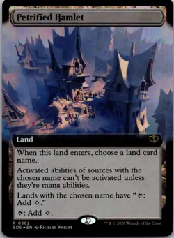 Petrified Hamlet (Extended Art) 362 Secrets of Strixhaven Foil NM - Image 1