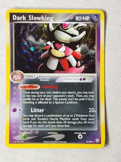 NM Dark Slowking - Holo SWIRL #9 Team Rocket Returns Pokemon TCG - Image 1