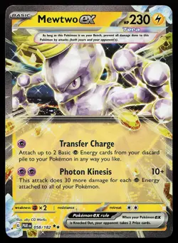 Mewtwo ex 058/182 Holo Paradox Rift Pokemon Card - Image 1