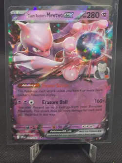 Pokemon TCG Team Rocket's Mewtwo ex 81/182 Destined Rivals Double Rare - Image 1