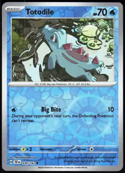Temporal Forces Totodile 039/162 Common Pokemon Reverse Holo NM/M - Image 1