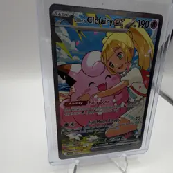 Pokemon TCG Lillie's Clefairy ex Sv09: Journey Together 184/159 SIR Holo HP 190 - Image 3
