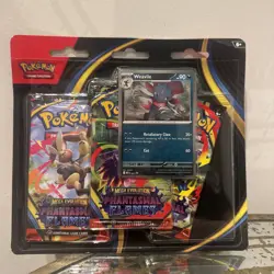 Pokemon TCG Mega Evolution Phantasmal Flames Triple Blister Weavile New & Sealed - Image 1