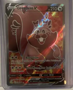 Greedent V 256/264 Fusion Strike 2021 Ultra Rare Full Art Holo Pokemon TCG - Image 1