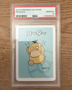 2019 POKEMON OLD MAID PSYDUCK PSA 10 GEM MINT - Image 1