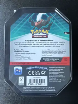 Pokemon Triple Whammy Darkrai Tin Foil Cards TCG Rare Sealed Free Shipping - Image 2