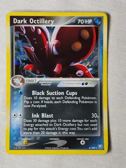NM Dark Octillery - Holo SWIRL #8 Team Rocket Returns Pokemon TCG - Image 1