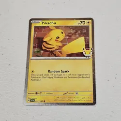 Pikachu Pokemon Day 2026 051/162 30th Anniversary Stamped Promo Holo Pokemon TCG - Image 2