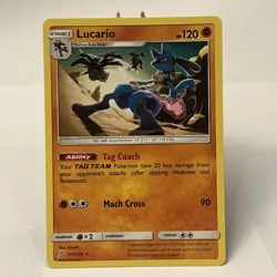 Pokemon - Lucario 117/236 - Unified Minds - Non Holo Rare - Near Mint - Image 1