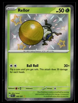 Pokemon TCG SV: Paldean Fates #108/091 Rellor - Image 1