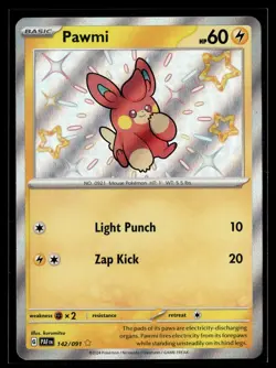 Pokemon TCG SV: Paldean Fates #142/091 Pawmi - Image 1
