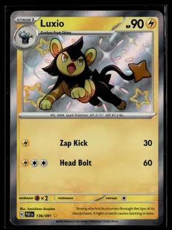 Pokemon TCG SV: Paldean Fates #136/091 Luxio - Image 1