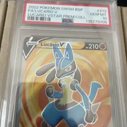 Pokemon Lucario V SWSH 213 Sword & Shield Full Art Promo Holo PSA 10 - Image 3