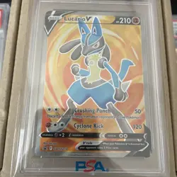Pokemon Lucario V SWSH 213 Sword & Shield Full Art Promo Holo PSA 10 - Image 4