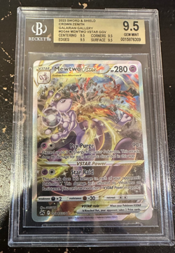 Pokemon TCG Mewtwo VSTAR GG44 Crown Zenith Galarian Gallery BGS 9.5 GEM MINT - Image 1