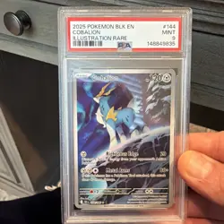 2025 POKEMON BLK EN-BLACK BOLT ILLUSTRATION RARE #144 COBALION PSA 9 - Image 1