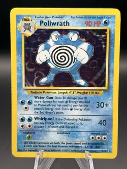 Pokemon TCG Poliwrath Base Set Holo 15/130 - Image 1