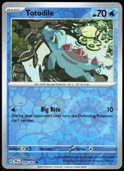 Temporal Forces Totodile 039/162 Common Pokemon Reverse Holo NM/M - Image 1