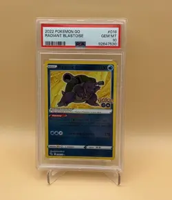 2022 Pokemon Go Radiant Blastoise #018 PSA 10 GEM MINT - Image 1