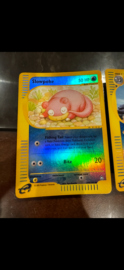 Slowpoke 108/147 Rev. Holo Aquapolis Lightly Played Raw Pokemon RARE - Image 1