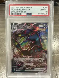 Pokemon 2021 Umbreon VMAX 095/203 Evolving Skies PSA 10 Ultra Rare Holo Full Art - Image 1