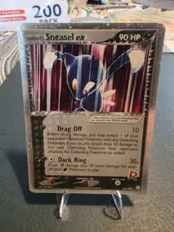 Pokemon TCG Rockets Sneasel ex 103/109 Team Rocket Returns Holo Silver Border - Image 1