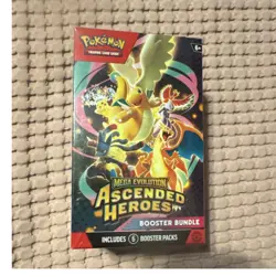 Pokemon Mega Evolution Ascended Heroes Booster Box 6 Packs Dragonite Lucario - Image 1