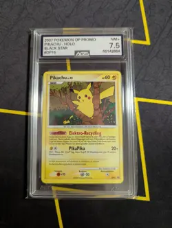 Pikachu Dp 16 Diamond And Pearl 2007 Pokemon Promo Holo AGS 7.5 - Image 1