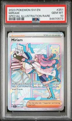 PSA 10 GEM MINT Pokemon TCG Miriam Scarlet & Violet Base Set 251/198 - Image 2