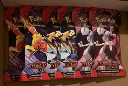 Pokemon Scarlet & Violet Destined Rivals Sleeved Booster Pack Lot of 6 - Image 1