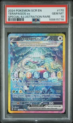 Terapagos EX 170/142 Special Illustration Rare Pokemon Stellar Crown PSA 10 GEM - Image 1
