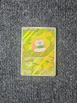 Pokemon Rowlet Illustration Rare Full Art Near Mint Perfect Order 090/088 - Image 1