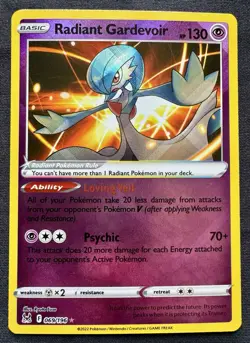 Radiant Gardevoir 069/196 - Pokemon Lost Origin Radiant Rare - Image 1